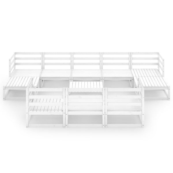11-tlg. Garten-Lounge-Set Massivholz Kiefer