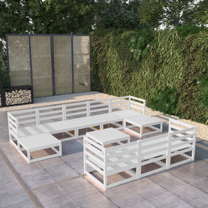 11-tlg. Garten-Lounge-Set Massivholz Kiefer
