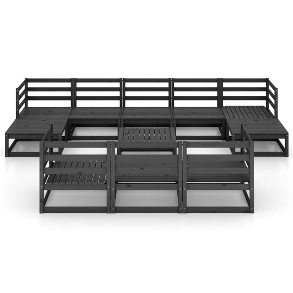 11-tlg. Garten-Lounge-Set Massivholz Kiefer