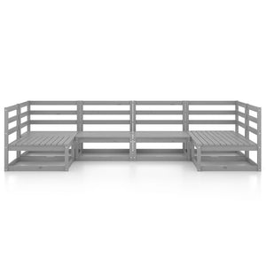 6-tlg. Garten-Lounge-Set Massivholz Kiefer