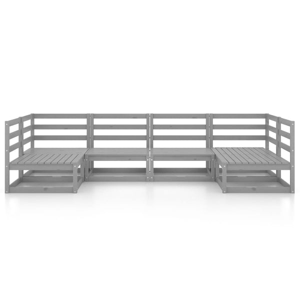 6-tlg. Garten-Lounge-Set Massivholz Kiefer