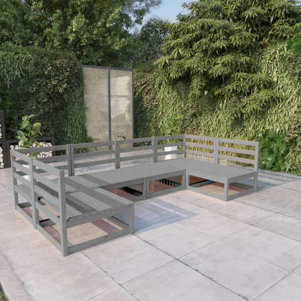 6-tlg. Garten-Lounge-Set Massivholz Kiefer