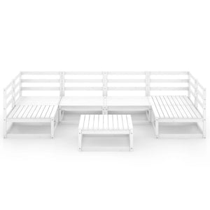 7-tlg. Garten-Lounge-Set Massivholz Kiefer