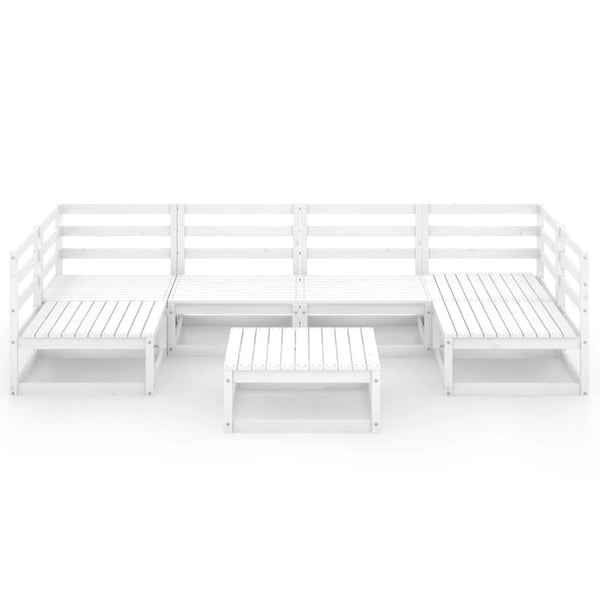 7-tlg. Garten-Lounge-Set Massivholz Kiefer