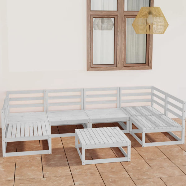 7-tlg. Garten-Lounge-Set Massivholz Kiefer