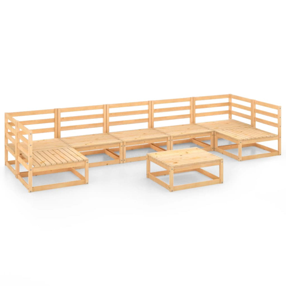 8-tlg. Garten-Lounge-Set Massivholz Kiefer