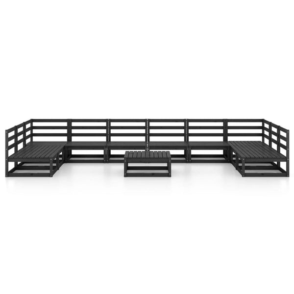11-tlg. Garten-Lounge-Set Massivholz Kiefer