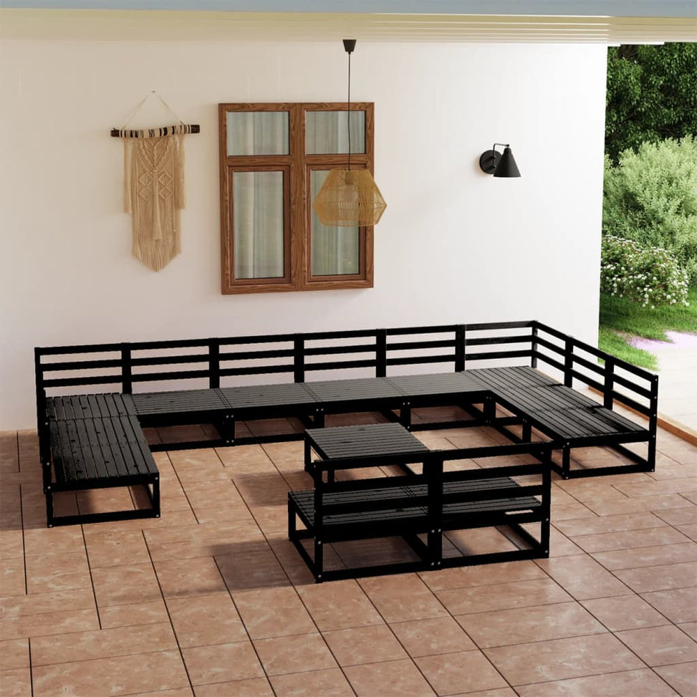vidaXL Salon de jardin 13 pcs en pin massif