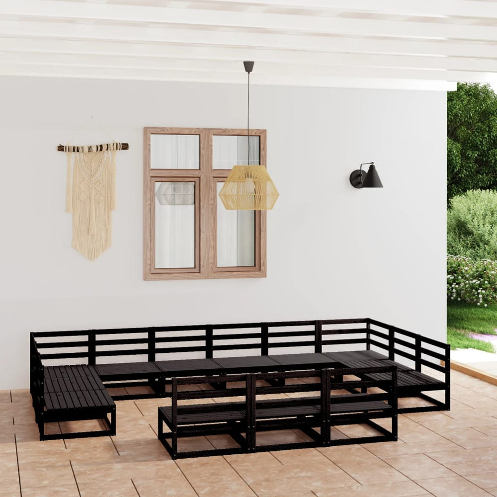 vidaXL Salon de jardin 13 pcs en pin massif