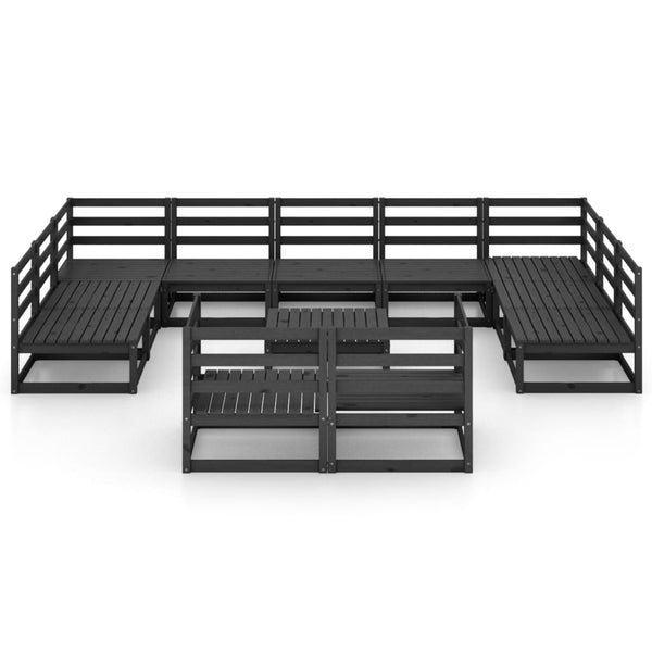 12-tlg. Garten-Lounge-Set Massivholz Kiefer