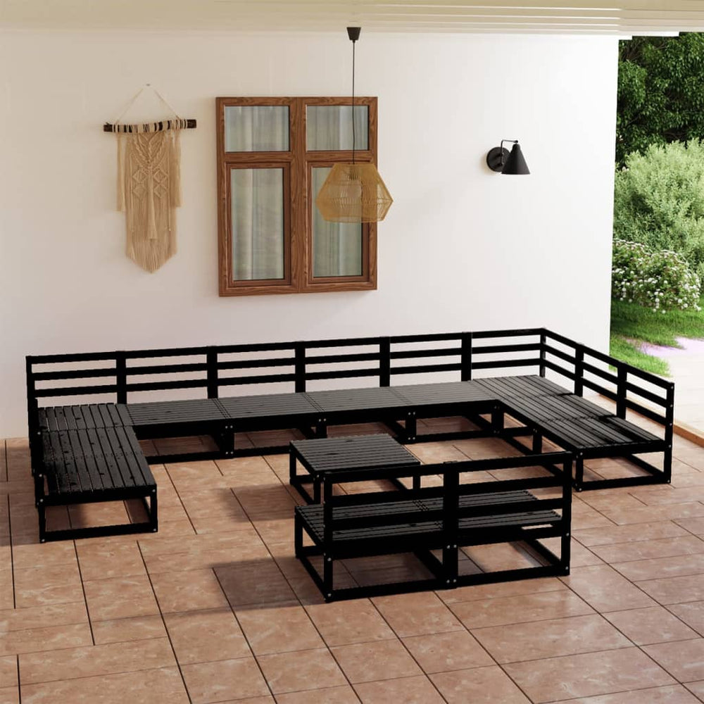 vidaXL Salon de jardin 13 pcs en pin massif