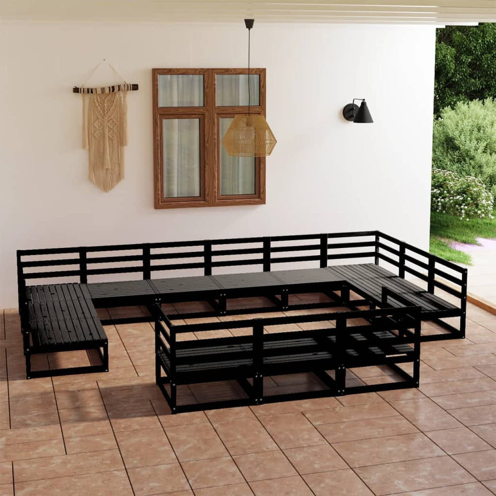 vidaXL Salon de jardin 13 pcs en pin massif