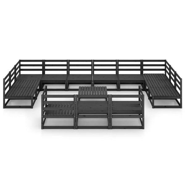 14-tlg. Garten-Lounge-Set Massivholz Kiefer