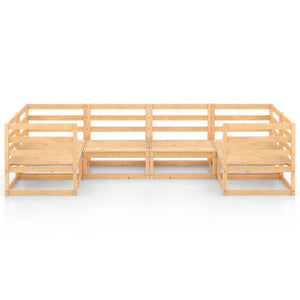 6-tlg. Garten-Lounge-Set Massivholz Kiefer