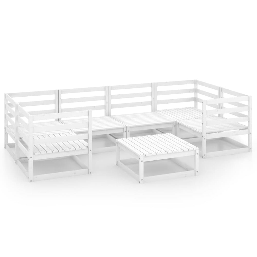 7-tlg. Garten-Lounge-Set Massivholz Kiefer