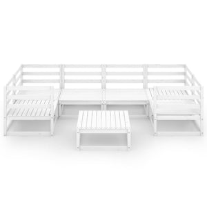 7-tlg. Garten-Lounge-Set Massivholz Kiefer