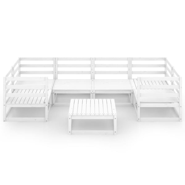 7-tlg. Garten-Lounge-Set Massivholz Kiefer