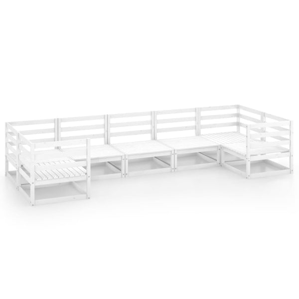 7-tlg. Garten-Lounge-Set Massivholz Kiefer