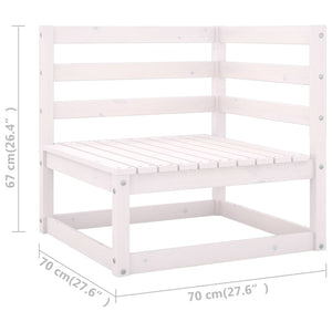 7-tlg. Garten-Lounge-Set Massivholz Kiefer