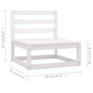 7-tlg. Garten-Lounge-Set Massivholz Kiefer