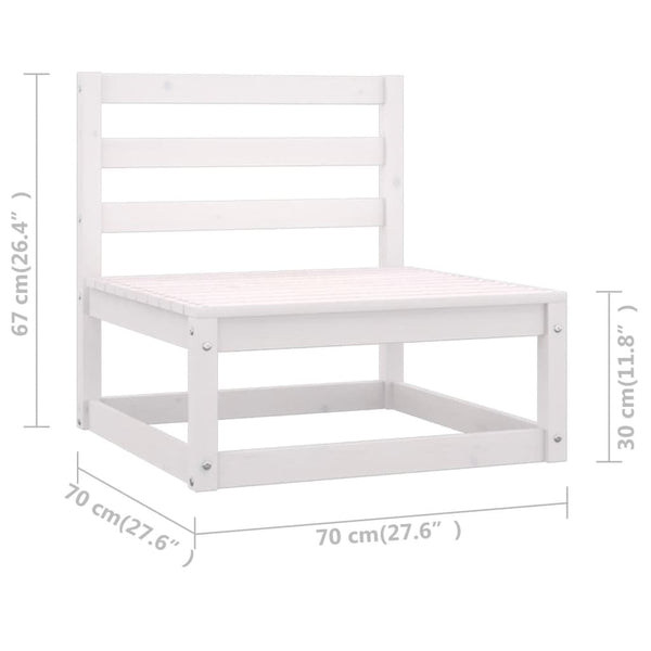 7-tlg. Garten-Lounge-Set Massivholz Kiefer