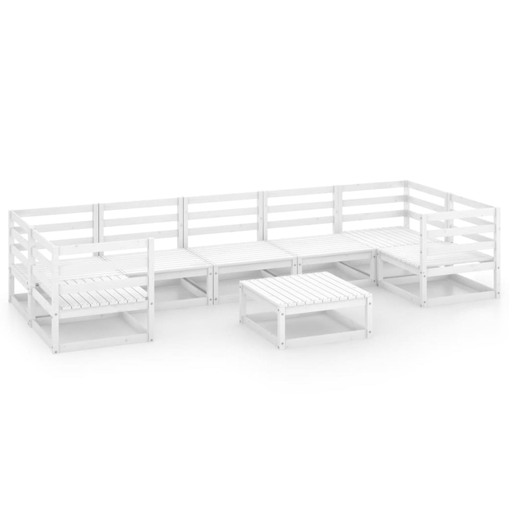 8-tlg. Garten-Lounge-Set Massivholz Kiefer