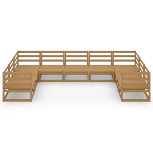 9-tlg. Garten-Lounge-Set Massivholz Kiefer