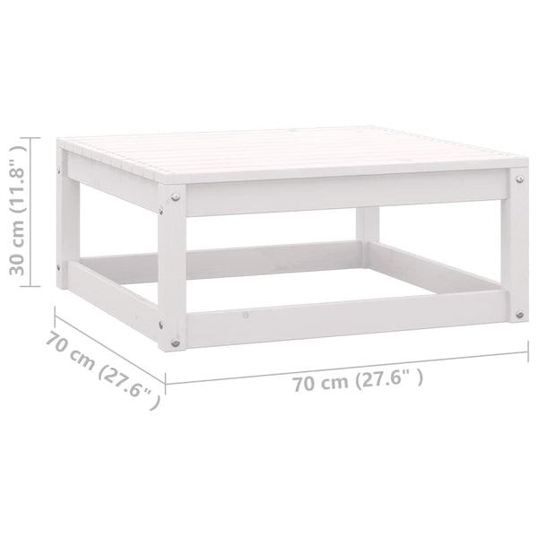 Garten-Fußhocker mit Kissen 2 Stk. Massivholz Kiefer