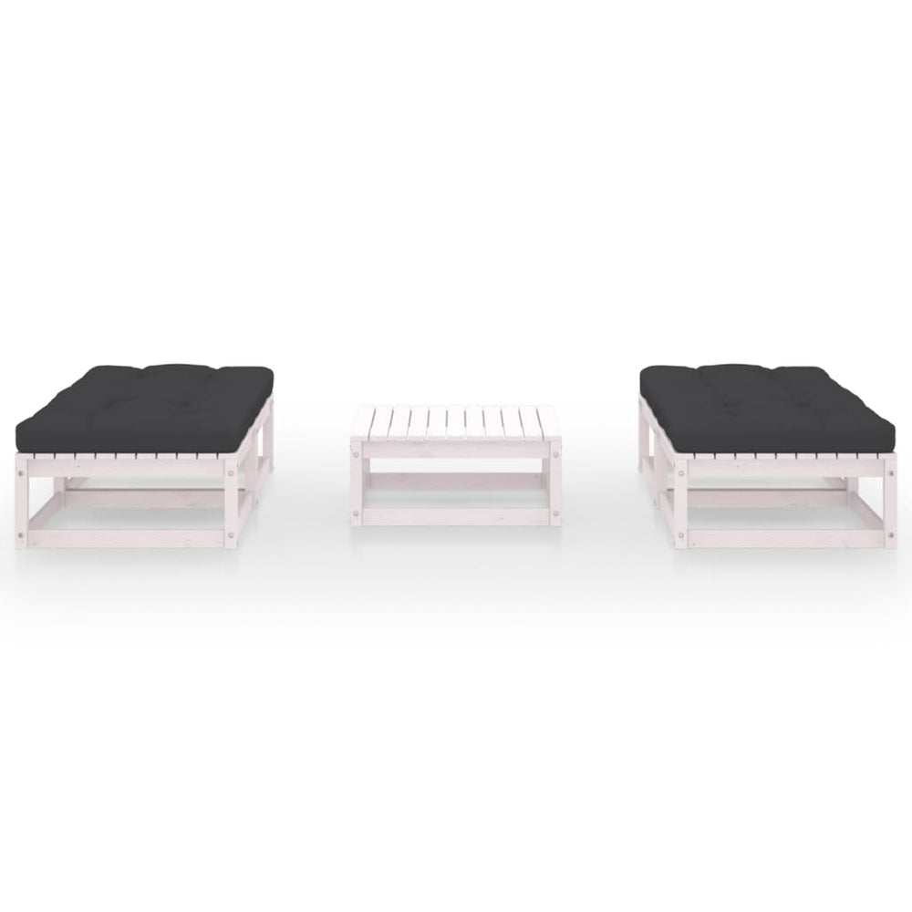 5-tlg. Garten-Lounge-Set mit Kissen Kiefer Massivholz