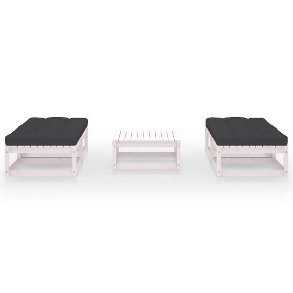 5-tlg. Garten-Lounge-Set mit Kissen Kiefer Massivholz