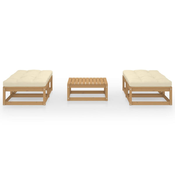 5-tlg. Garten-Lounge-Set mit Kissen Kiefer Massivholz