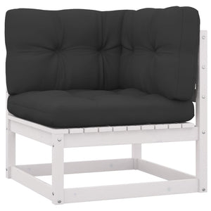 9-tlg. Garten-Lounge-Set mit Kissen Kiefer Massivholz