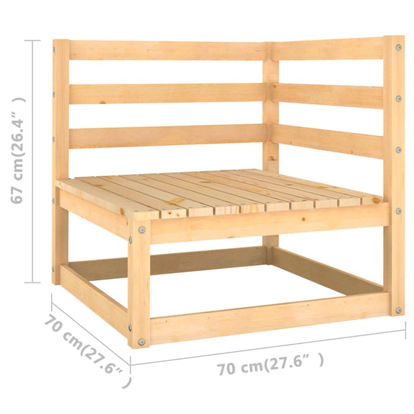 vidaXL Salon de jardin 4 pcs avec coussins, bois de pin massif