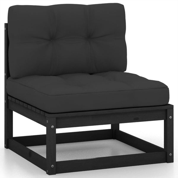 vidaXL Salon de jardin 5 pcs avec coussins Bois de pin massif