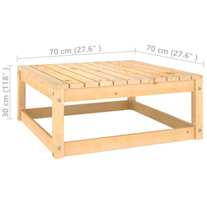 3-tlg. Garten-Lounge-Set mit Kissen Massivholz Kiefer