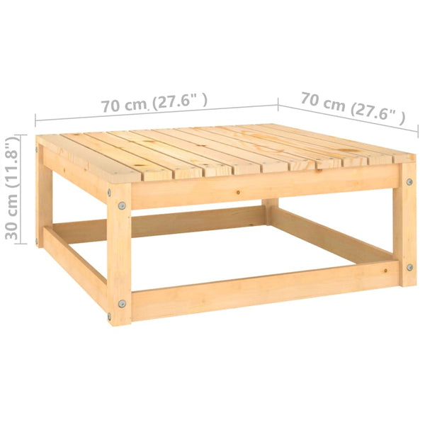 4-tlg. Garten-Lounge-Set mit Kissen Kiefer Massivholz