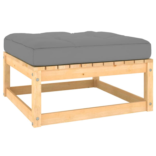 8-tlg. Garten-Lounge-Set mit Kissen Kiefer Massivholz