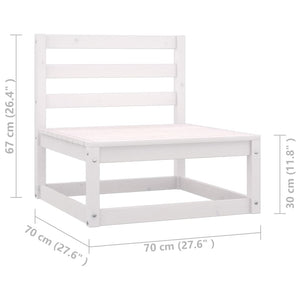 6-tlg. Garten-Lounge-Set mit Kissen Kiefer Massivholz