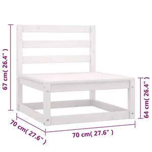6-tlg. Garten-Lounge-Set mit Kissen Kiefer Massivholz