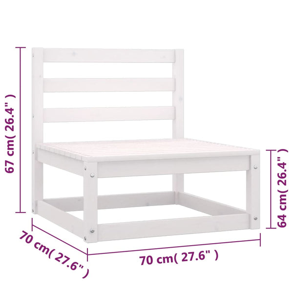 6-tlg. Garten-Lounge-Set mit Kissen Kiefer Massivholz