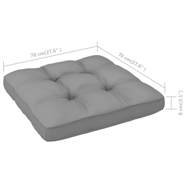 9-tlg. Garten-Lounge-Set mit Kissen Massivholz Kiefer