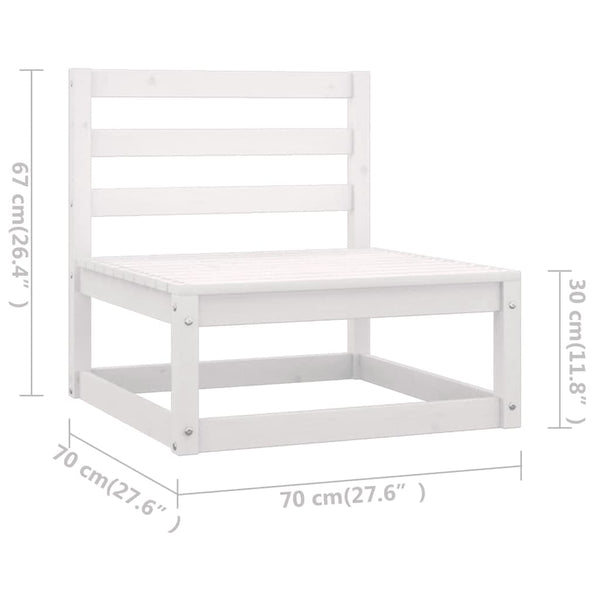 vidaXL Salon de jardin 8 pcs avec coussins, bois de pin massif