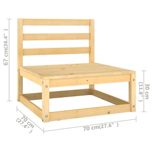 9-tlg. Garten-Lounge-Set mit Kissen Massivholz Kiefer