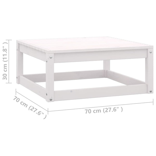 vidaXL Salon de jardin 6 pcs avec coussins Blanc Bois de pin massif