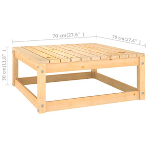 vidaXL Salon de jardin 7 pcs avec coussins en pin massif