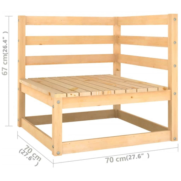 8-tlg. Garten-Lounge-Set mit Kissen Massivholz Kiefer