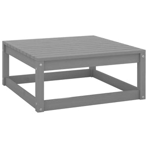vidaXL Salon de jardin 8 pcs avec coussins Gris Bois de pin massif