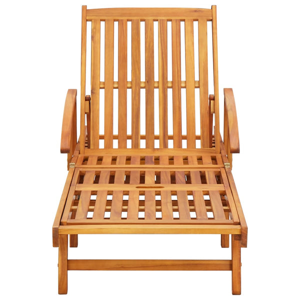 Sonnenliegen 2 Stk. Massivholz Akazie