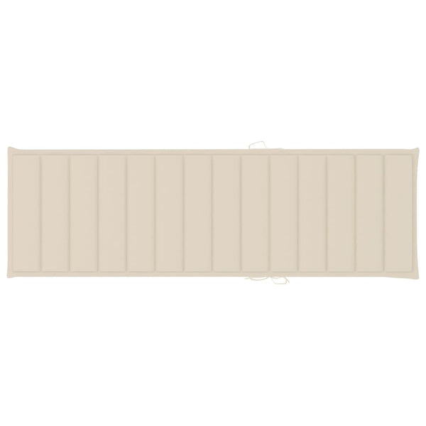 Sonnenliegen 2 Stk. mit Auflagen Massivholz Akazie