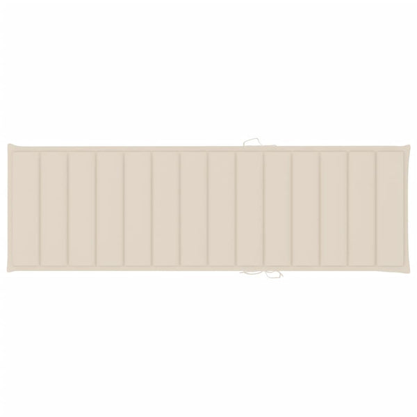 Sonnenliegen 2 Stk. mit Auflagen Massivholz Akazie